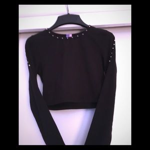 Emma and Sam cropped top enhanced with  studs